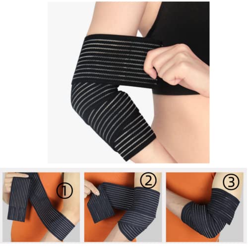 FANBODTA Elastic Breathable Wrap Ankle Extra Long Elastic Knee Wrap Compression Bandage Brace Support for Legs, Plantar Fasciitis, Stabilising Ligaments, Joint Pain, Squat, Basketball, Running, Tennis - Image 3