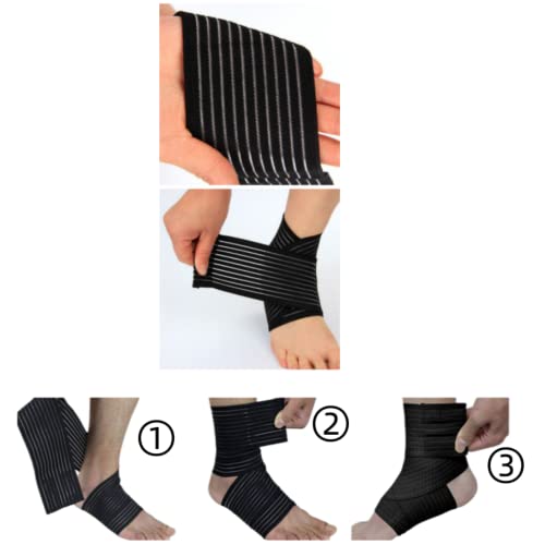 FANBODTA Elastic Breathable Wrap Ankle Extra Long Elastic Knee Wrap Compression Bandage Brace Support for Legs, Plantar Fasciitis, Stabilising Ligaments, Joint Pain, Squat, Basketball, Running, Tennis - Image 2