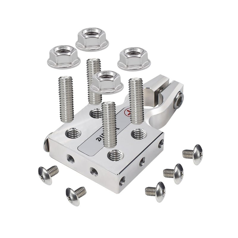 Vgate 12-Way AGM Post Terminal Ends, Battery Terminal Connector Clamps, 8AWG up to 4/0(XL) AWG Gauge, Positive & Negative for SAE/DIN/EN Tapered Top Post - Image 3