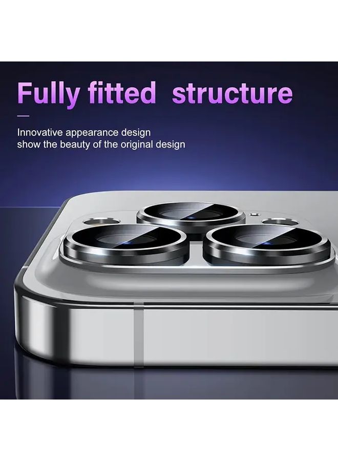 Silvery 9H Tempered Glass Camera Lens Protector for iPhone 14 Pro Max - Image 4