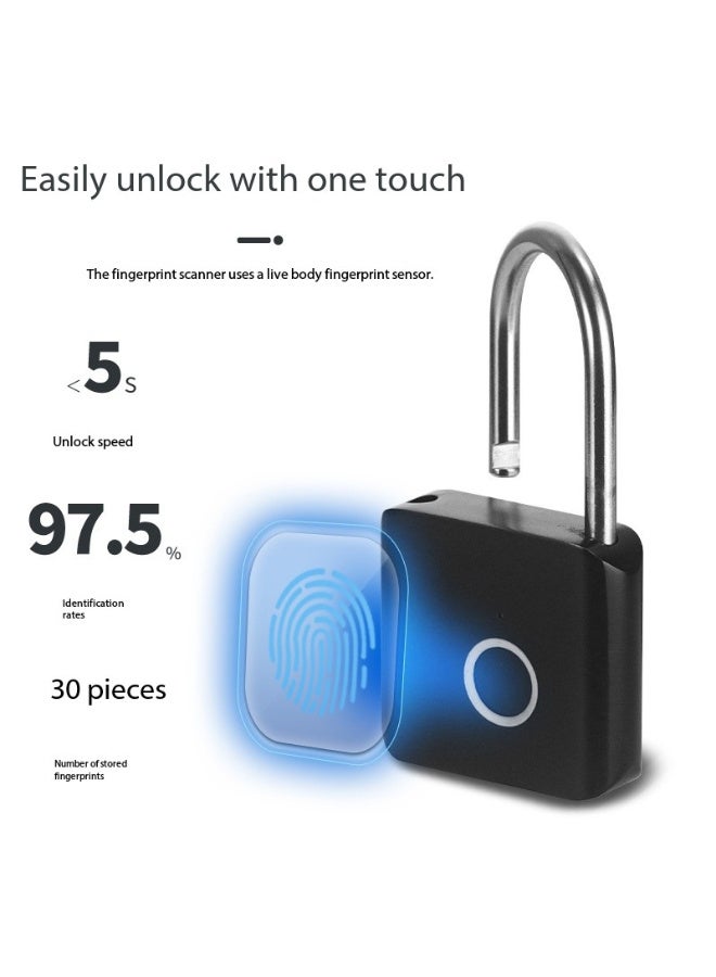 TNGames Smart Fingerprint Padlock - Keyless Waterproof Biometric Lock for Doors, Outdoor Fences, Gyms, and Storage Lockers - Image 5