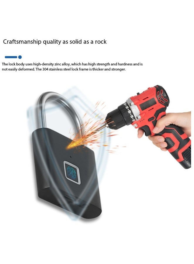 TNGames Smart Fingerprint Padlock - Keyless Waterproof Biometric Lock for Doors, Outdoor Fences, Gyms, and Storage Lockers - Image 4