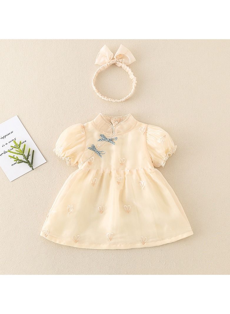 Loquat Baby Summer Thin Chinoiserie Dress  - Image 1