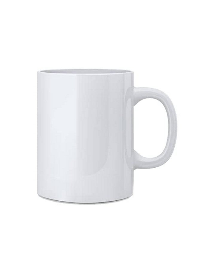 CHHAAP Glossy Finish Microwave Safe Ceramic Coffee Tea Milk Royal Plain White Mug 350ml (Pack of 1) PLW-01