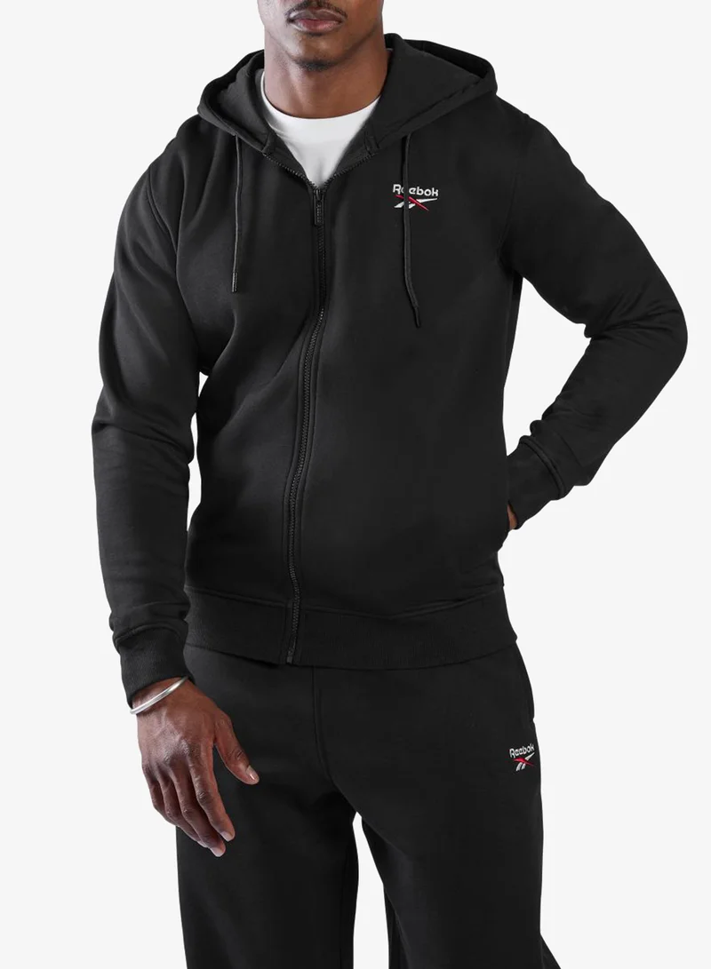 Reebok Identity 2 Colour Logo Fleece Hoodie
