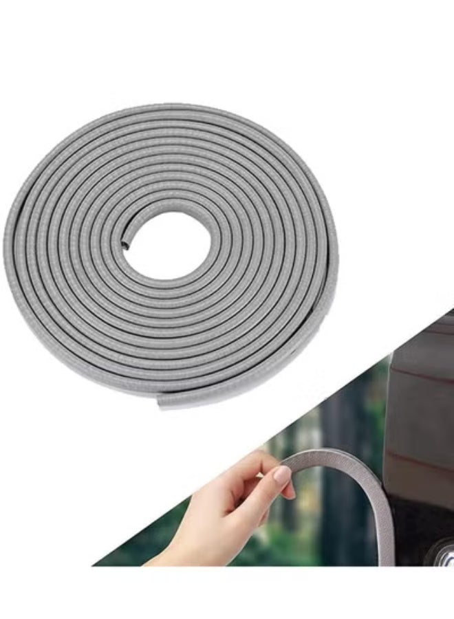 COYO 16.4ft (5m) Car Door Edge Guards Grey– Rubber, No Glue, U-Shaped, Built-in Metal Clips, Fits Most Vehicles, Fade-Resistant, Scratch- and Chip-Resistant – Reduces Dings in Parking Lots - Image 1
