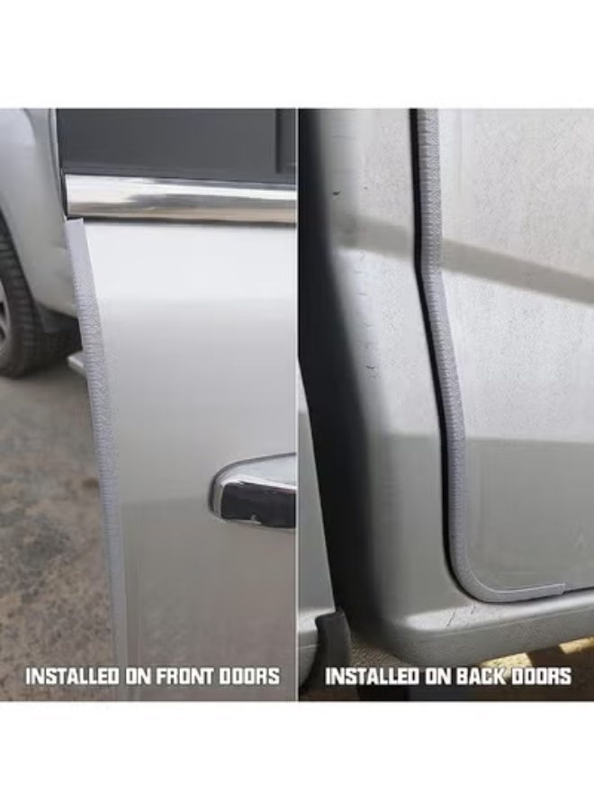 COYO 16.4ft (5m) Car Door Edge Guards Grey– Rubber, No Glue, U-Shaped, Built-in Metal Clips, Fits Most Vehicles, Fade-Resistant, Scratch- and Chip-Resistant – Reduces Dings in Parking Lots - Image 3