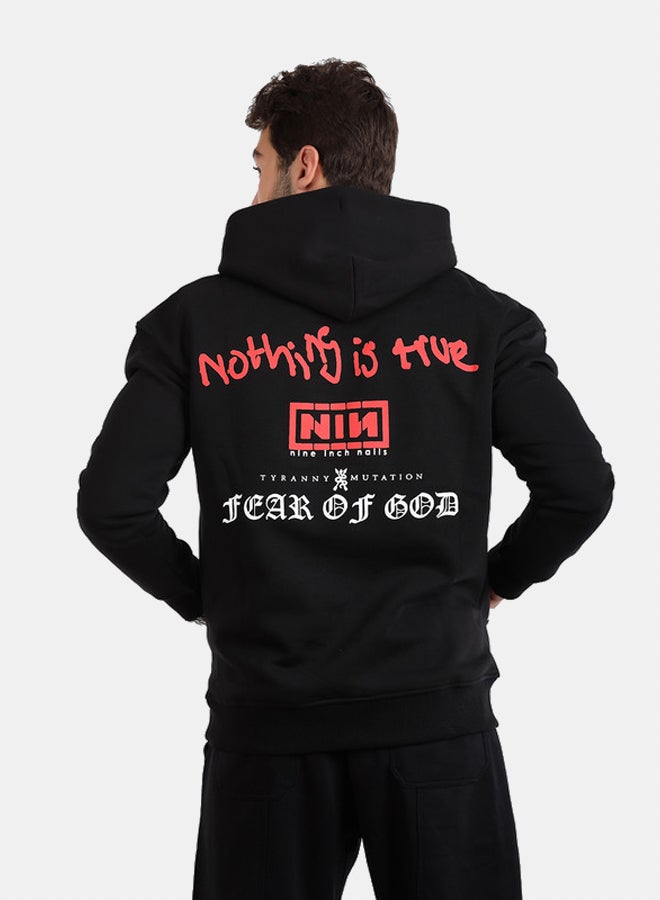 WHITE RABBIT Printed Hoodie With Kangaroo Pockets - Image 4