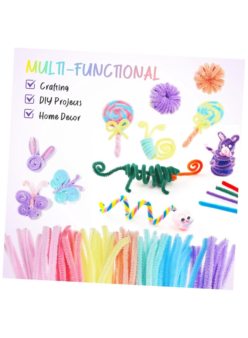 20 Pcs Top Twisting Stick, Fuzzy Craft DIY, Colorful Fuzzy Wire Craft Pipe, Chenille Wire Plush - Image 4