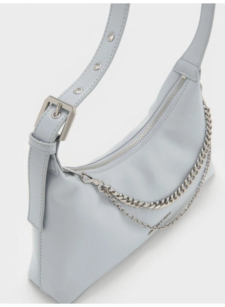 Charles & Keith Atwood Chain Crinkle Hobo Bag - Image 4