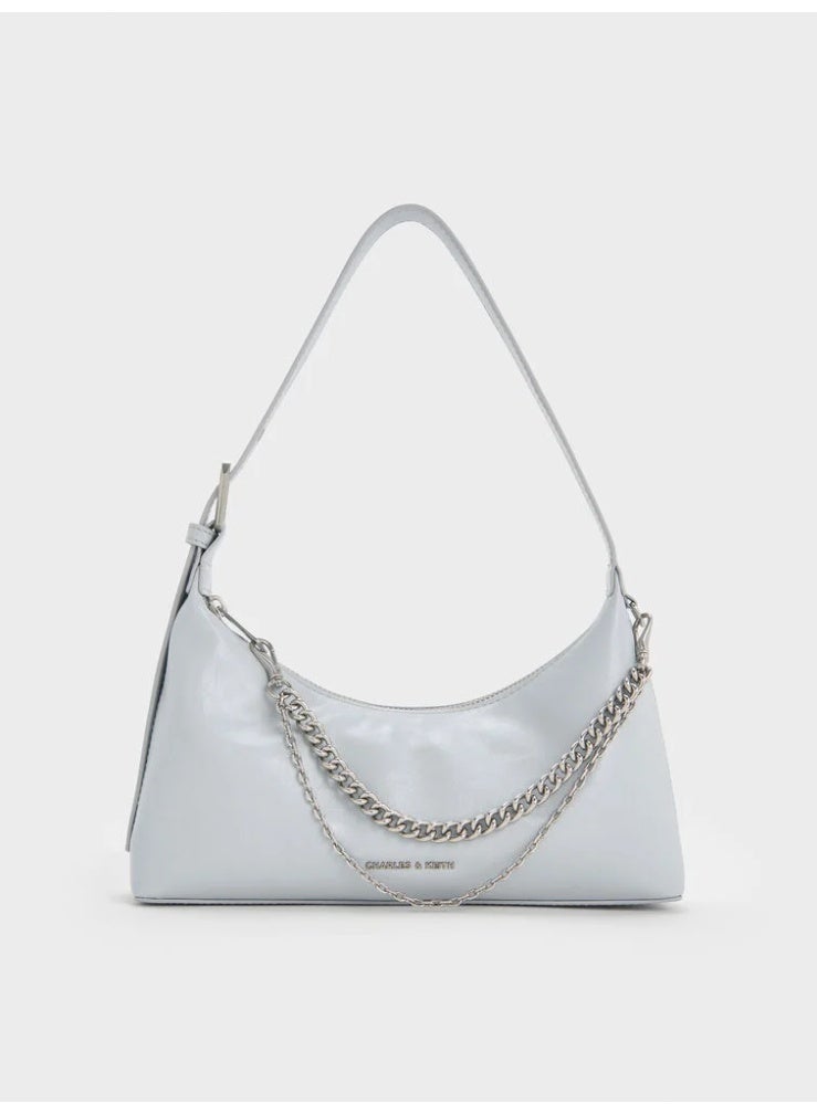 Charles & Keith Atwood Chain Crinkle Hobo Bag - Image 1