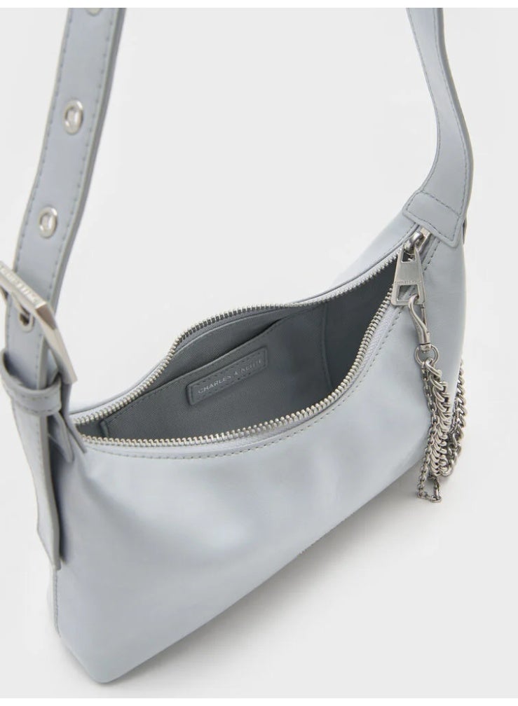 Charles & Keith Atwood Chain Crinkle Hobo Bag - Image 5