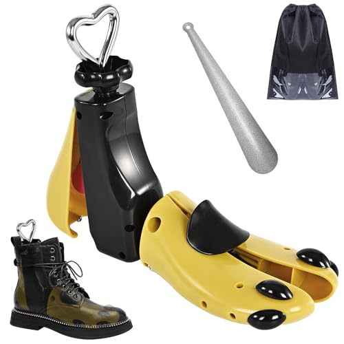 eachway Shoe Stretcher Women Men Professional Boot Stretcher Adjustable Width Length for Wide Feet (L (Wm's 11-14;men's 10-14) Yellow 1pcs, Not a Pair) - Image 1