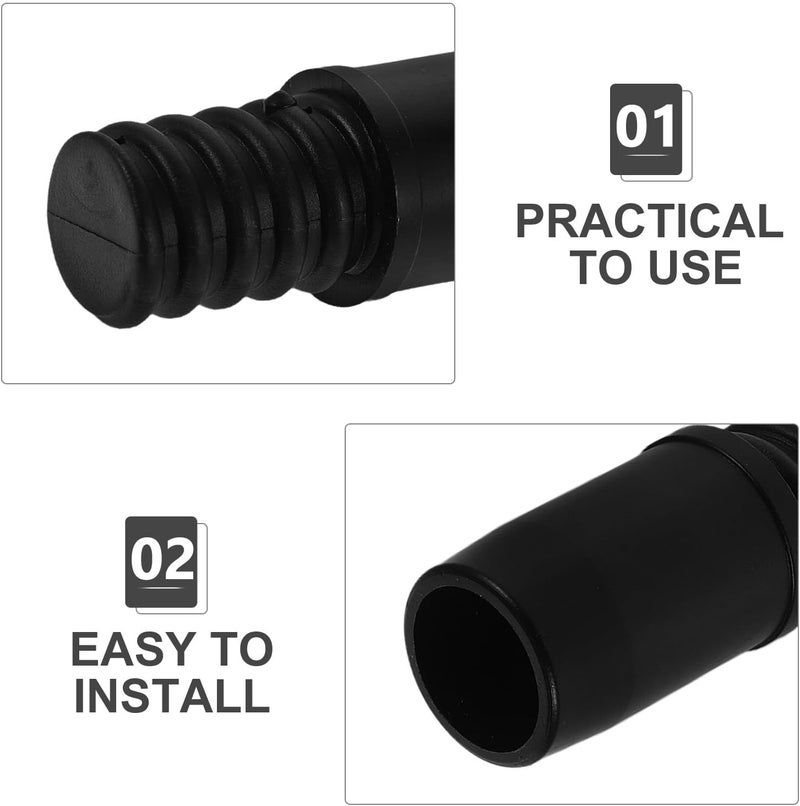 3pcs Broom Handle Threaded End - Plastic Threaded Handle Tips Replacement End for 22mm Mop and Broom - Extension Pole Connector Adapter for Cleaning Tools - Image 2