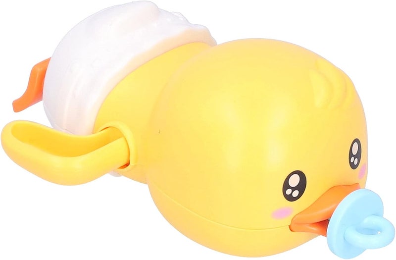 ويوبلز ألعاب استحمام للأطفال، ألعاب حمام سباحة على شكل بطة لطيفة عائمة تعمل بالزنبرك للأطفال الصغار (أبيض) - Image 3