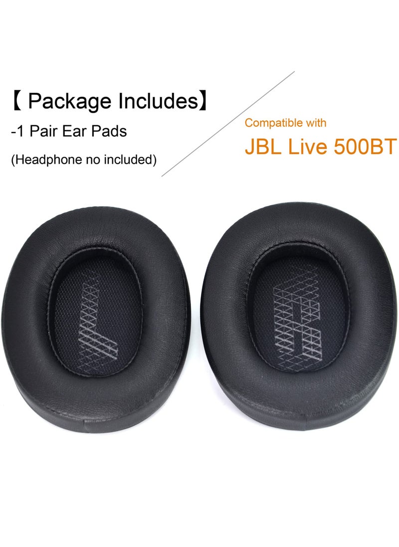 Generic - Live 500 BT Earpads Ear Cushion Replacement Cover Foam Softer Leather Ear Pads Compatible with JBL Live 500BT Wireless Over-Ear Headphones,Noise Isolation Foam (Black) - Image 1