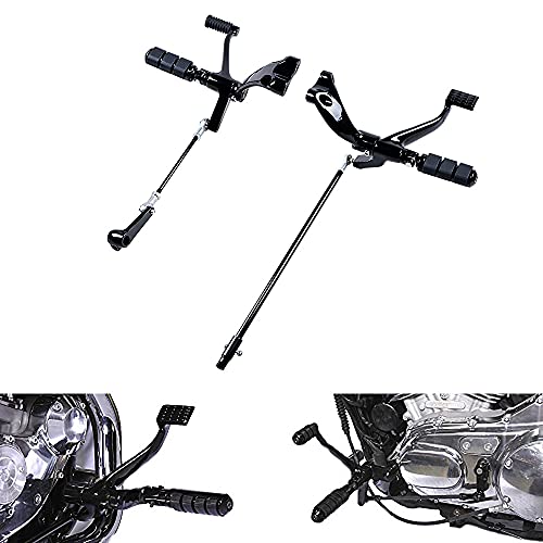 Amope AMOPACORP Complete Kit Black Forward Controls Foot Pegs Levers Linkages for Harley Sportster XL 1200 883 (Selected 2014-2022) - Image 2