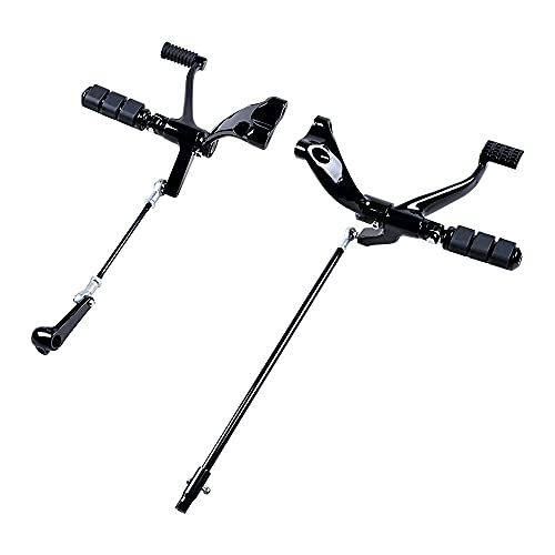 Amope AMOPACORP Complete Kit Black Forward Controls Foot Pegs Levers Linkages for Harley Sportster XL 1200 883 (Selected 2014-2022) - Image 1