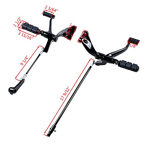 Amope AMOPACORP Complete Kit Black Forward Controls Foot Pegs Levers Linkages for Harley Sportster XL 1200 883 (Selected 2014-2022) - Image 3