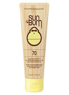 Sun Bum Original Moisturizing Sunscreen Spf 70 Lotion  Broad Spect Uva/Uvb  Water Resistant & NonGreasy Protection Hypoallergenic Paraben Free Gluten Free  Spf 70  6 Oz. Bottle  1 Count  - Image 1