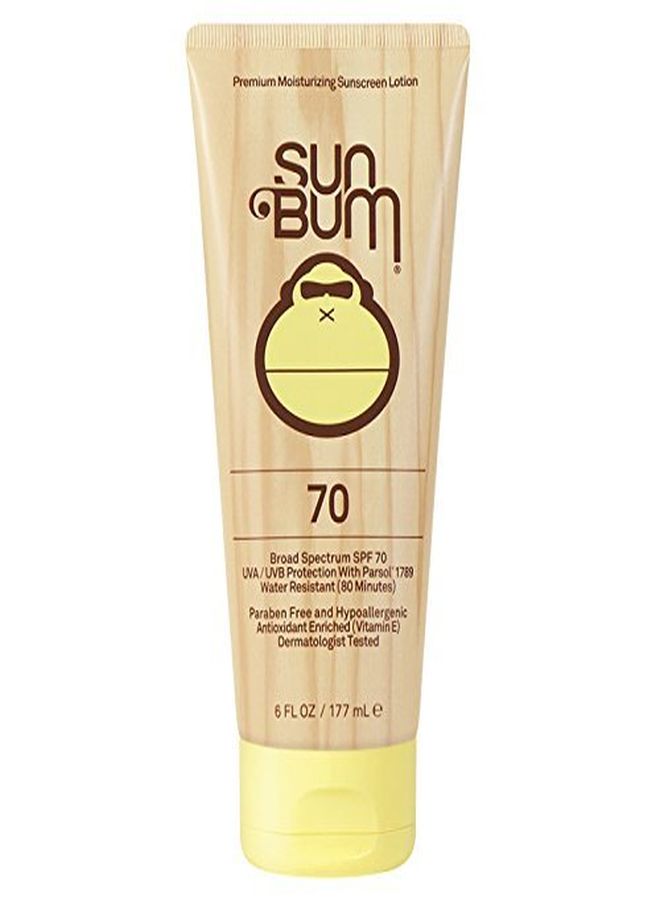 Sun Bum Original Moisturizing Sunscreen Spf 70 Lotion  Broad Spect Uva/Uvb  Water Resistant & NonGreasy Protection Hypoallergenic Paraben Free Gluten Free  Spf 70  6 Oz. Bottle  1 Count - Image 1