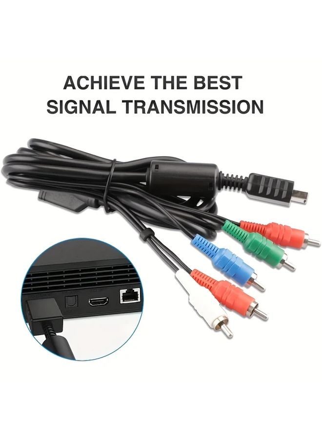 كابل AV عالي الدقة لـ PS2 و PS3 و PS3 Slim موديل HDTV EDTV 480p عالي الوضوح 5 أسلاك - Image 1