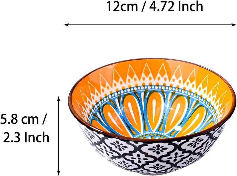 LMRLCS 472 Inch Ceramic Rice Bowls for kitchen Soup Cereal Sushi Bowls Set of 4 for Salad Soup Rice and Sauce Oat Dishwasher  Microwave Safe - Image 3
