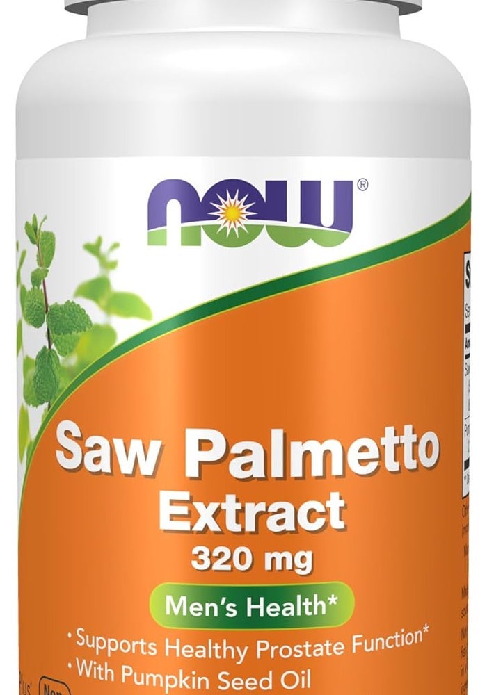 Now Foods, Saw Palmetto Extract, With Pumpkin Seed Oil, 320 Mg, 90 Veggie Softgels - Image 1