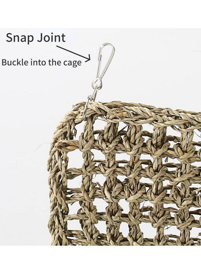 Suptmax Bird Foraging Wall Toy Parrot Chewing Hanging Hook Toys Woven Climbing Hammock Mat Bird Climbing Net Climbing Cotton Rope Net Hanging Bird Climbing Rope (Small) - Image 5