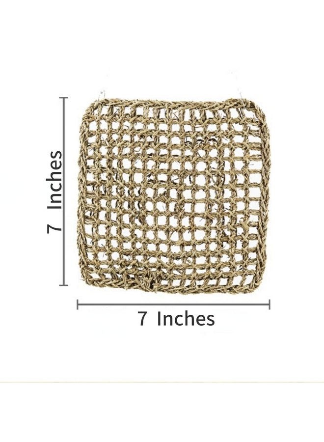 Suptmax Bird Foraging Wall Toy Parrot Chewing Hanging Hook Toys Woven Climbing Hammock Mat Bird Climbing Net Climbing Cotton Rope Net Hanging Bird Climbing Rope (Small) - Image 2
