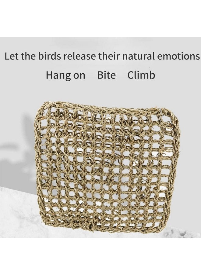 Suptmax Bird Foraging Wall Toy Parrot Chewing Hanging Hook Toys Woven Climbing Hammock Mat Bird Climbing Net Climbing Cotton Rope Net Hanging Bird Climbing Rope (Small) - Image 4
