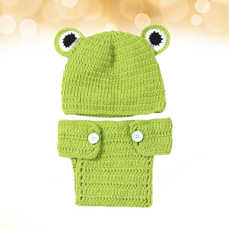 Baby Photography Props Photo Outfits Knitted Costume Unisex Hat Pants for Infant Newborn - Image 3
