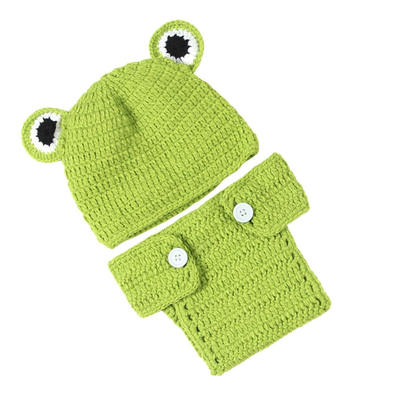 Baby Photography Props Photo Outfits Knitted Costume Unisex Hat Pants for Infant Newborn - Image 2