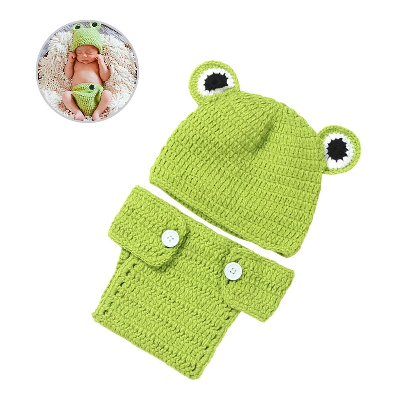 Baby Photography Props Photo Outfits Knitted Costume Unisex Hat Pants for Infant Newborn - Image 5
