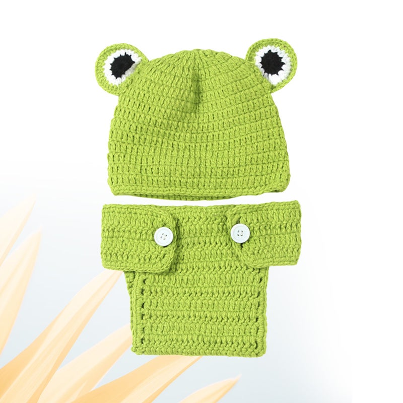 Baby Photography Props Photo Outfits Knitted Costume Unisex Hat Pants for Infant Newborn - Image 1