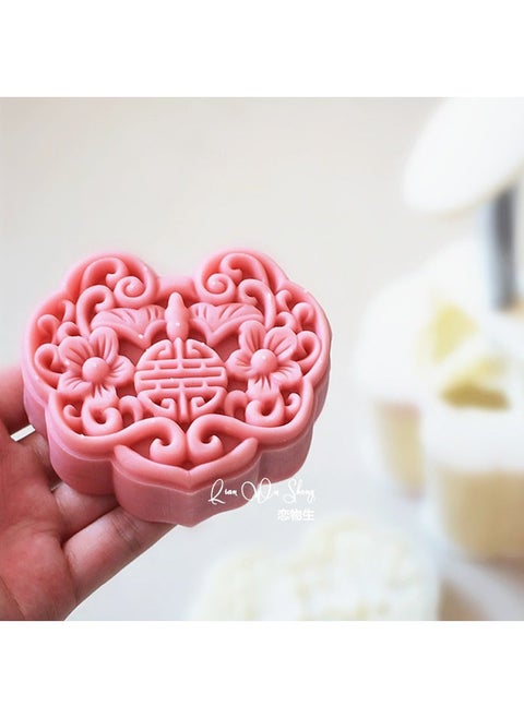 Sturdy 3D Lucky Cat Mooncake Mold 75g/150g Ruyi 75g(1 mold and 1 tablet)