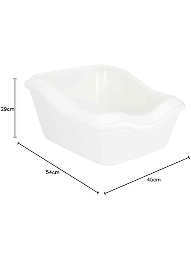 تريكسي صينية فضلات القطط من كليني بإطار مقاس 45 × 29 × 54 سم باللون الأبيض - Image 4