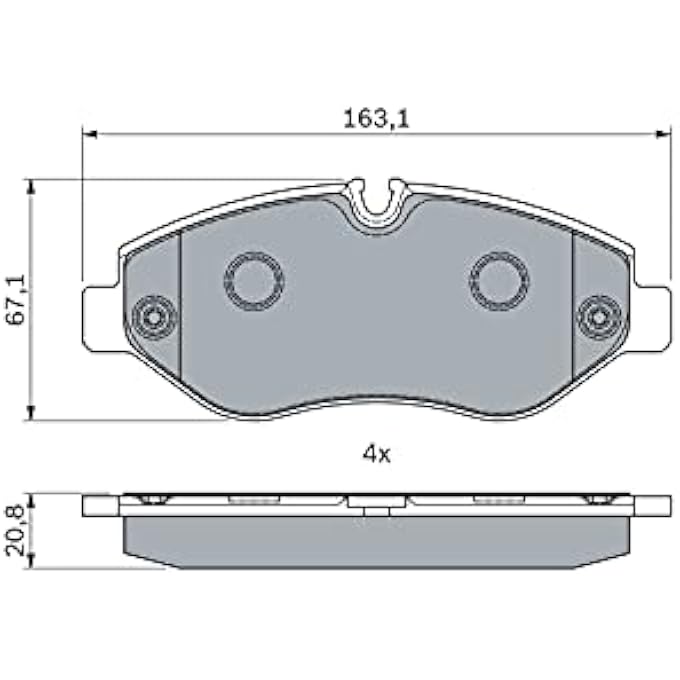 بوش مجموعة وسادات الفرامل 0986494121 بوش - Image 3