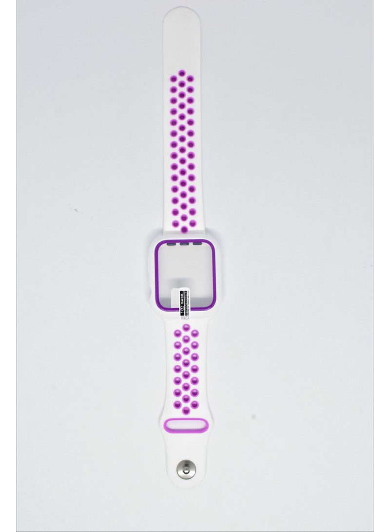 BORTONY Replacement Watch Band With Protective Screen Cover For Apple Series 7/6/5 Size 40/41mm - Image 2