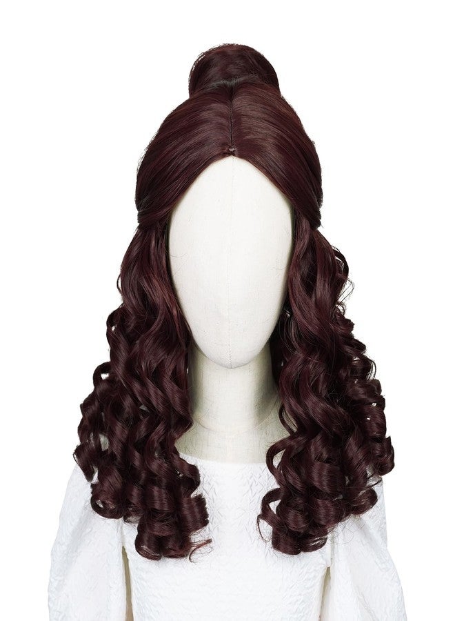 Aicos Brown Princess Wigs Long Wavy with Buns for Halloween Costume Party - Image 5