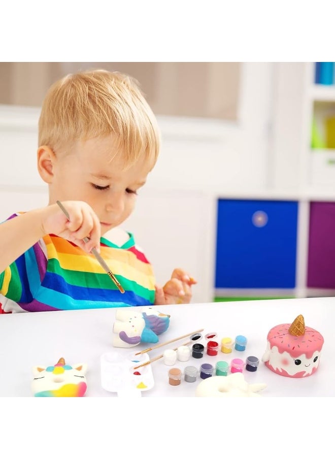 Jim&Gloria - JimGloria Paint Your Own Squishies Jumbo Squishy Gifts for Girls and Boys 8 9 10 11 12 13 14 Arts and Crafts for Kids Party Favors for Birthday Christmas Stocking Fillers Pack of 3 - Image 1