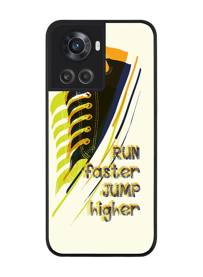 Stylizedd Rugged Black edge case for OnePlus 10R 5G/OnePlus Ace 5G Slim fit Soft Case Flexible Rubber Edges Anti Drop TPU Gel Thin Cover - Run Faster Jump Higher - Image 1