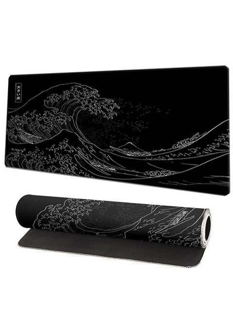 800 * 300 * 3mm Gaming Keyboard Mouse Pad Office Desk Pad Gaming Office Home Kanagawa's Black Wave