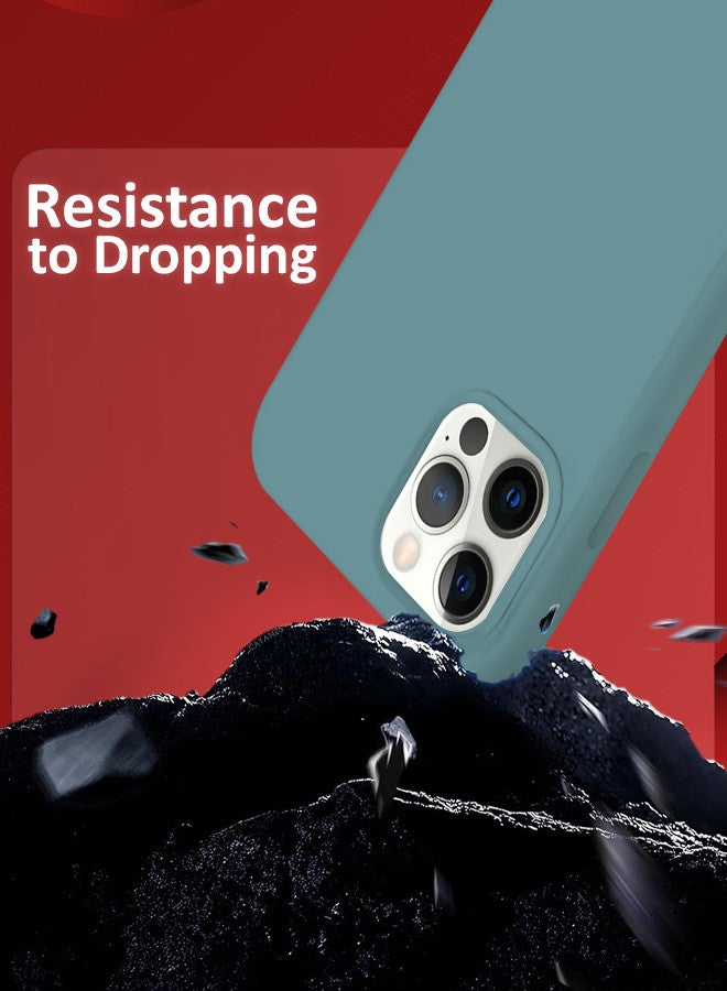 CATANES [for iPhone 12 Pro] 2 Pack Silicone Case and Screen Protector Shockproof Protective Case Anti Scratch Smooth Case Cover/Teal - Image 3