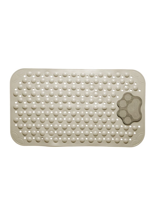 Zhujun Tpe Bathroom Shower Non-slip Mat, Multifunctional Massage Foot Pad, Bathroom Shower Anti-fall Mat, Beige, 41*73 - Image 4