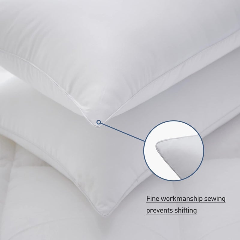 Acanva King Size Bed Pillows 2 Pack - Luxury Soft Inserts for Comfortable Sleeping - Image 5