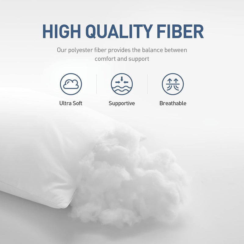 Acanva King Size Bed Pillows 2 Pack - Luxury Soft Inserts for Comfortable Sleeping - Image 4