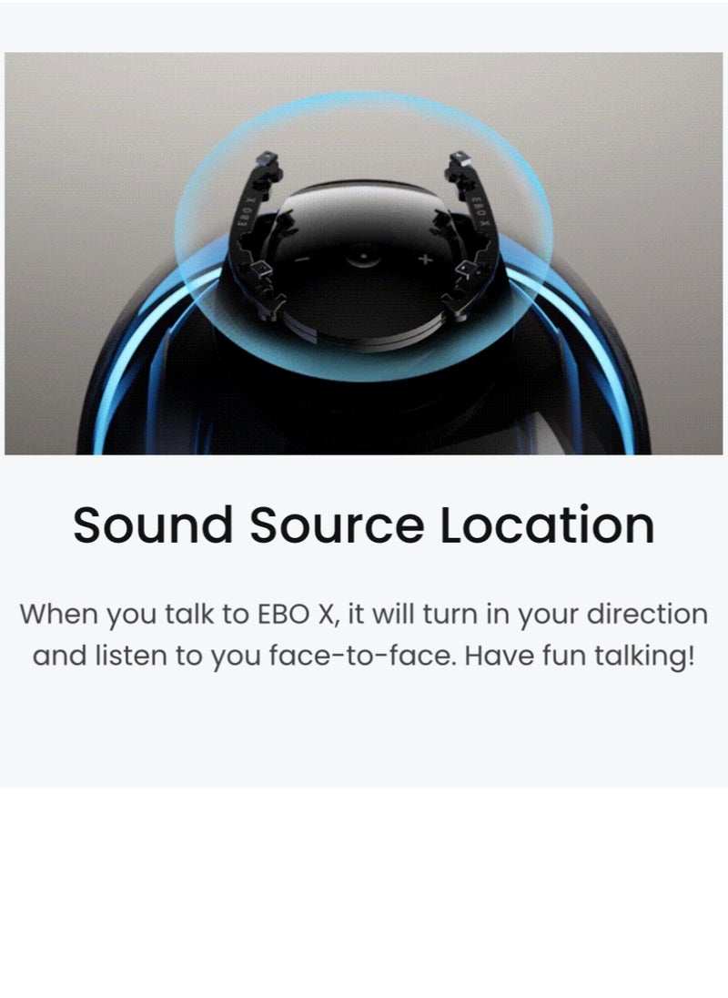 Enabot - Enabot® EBO X -AI Family Companion Robot. Home Robot with GPT, Harman AudioEFX Speaker, Alexa Voice Control Built in, Movable Home Monitoring Robot with Smart Mapping, Stabilized 4K UHD Security Pet Cam with Night Vision. [Full Pack Set + 12 Months International Warranty] - Image 1