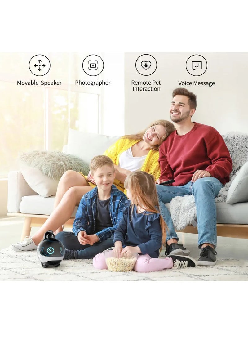 Enabot - Enabot® EBO X -AI Family Companion Robot. Home Robot with GPT, Harman AudioEFX Speaker, Alexa Voice Control Built in, Movable Home Monitoring Robot with Smart Mapping, Stabilized 4K UHD Security Pet Cam with Night Vision. [Full Pack Set + 12 Months International Warranty] - Image 1