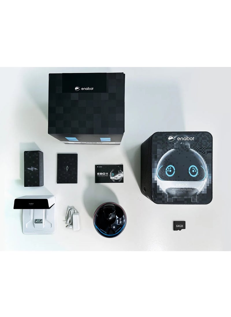 Enabot - Enabot® EBO X -AI Family Companion Robot. Home Robot with GPT, Harman AudioEFX Speaker, Alexa Voice Control Built in, Movable Home Monitoring Robot with Smart Mapping, Stabilized 4K UHD Security Pet Cam with Night Vision. [Full Pack Set + 12 Months International Warranty] - Image 1